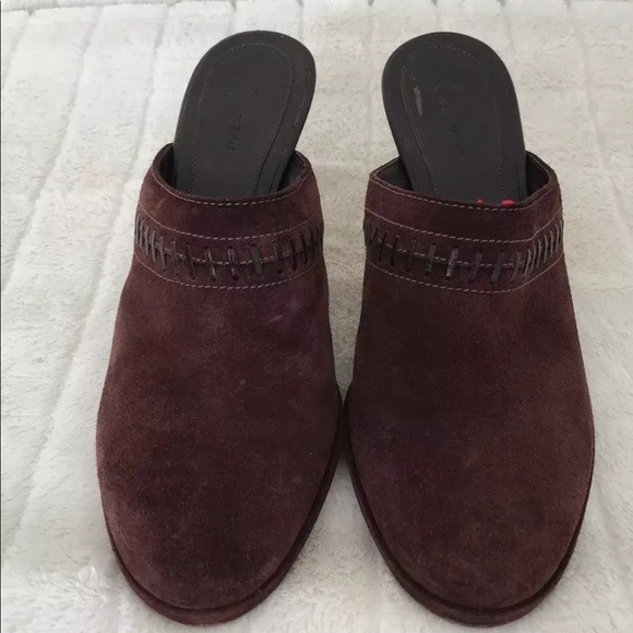 Cole Haan Chocolate Brown Suede Heeled Mules – Size 8.5 B - Picture 8 of 8